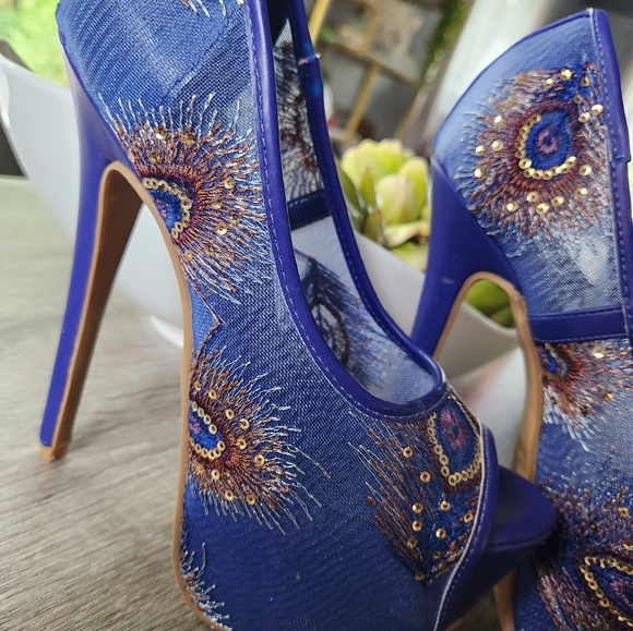 Blue Peacock High Heel Shoedazzle - Picture 2 of 4